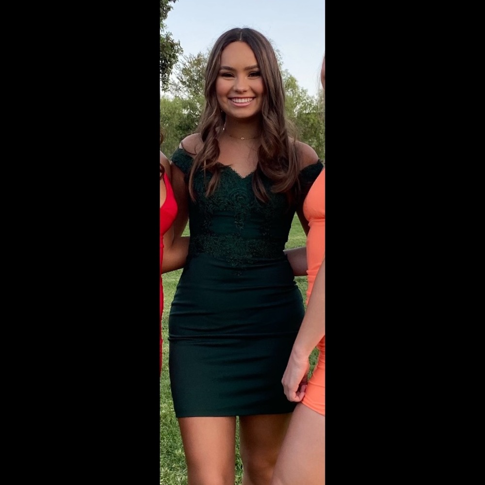 Forest Green Cocktail Dress